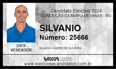 Candidato SILVANIO 2024 - CONCEIÇÃO DA BARRA DE MINAS - Eleições