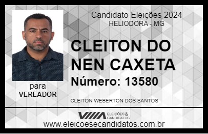 Candidato CLEITON DO NEN CAXETA 2024 - HELIODORA - Eleições