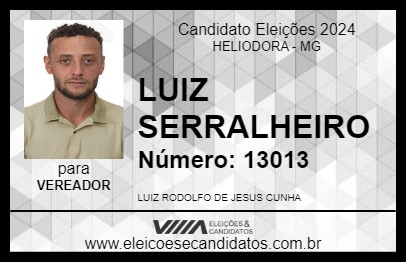 Candidato LUIZ SERRALHEIRO 2024 - HELIODORA - Eleições