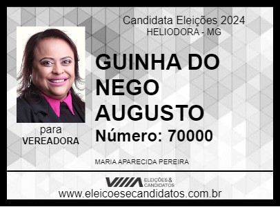 Candidato GUINHA DO NEGO AUGUSTO 2024 - HELIODORA - Eleições