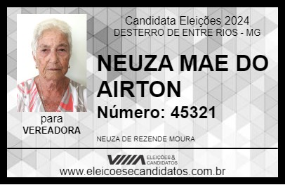 Candidato NEUZA MAE DO AIRTON 2024 - DESTERRO DE ENTRE RIOS - Eleições