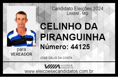 Candidato CELINHO DA PIRANGUINHA 2024 - LAMIM - Eleições