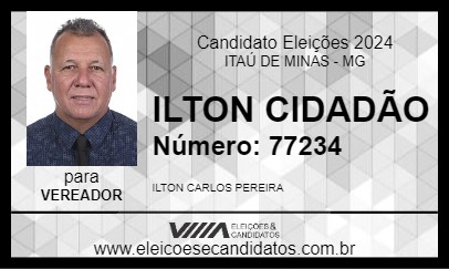 Candidato ILTON CIDADÃO 2024 - ITAÚ DE MINAS - Eleições