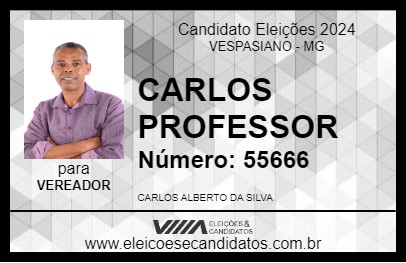 Candidato CARLOS PROFESSOR 2024 - VESPASIANO - Eleições