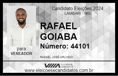 Candidato RAFAEL GOIABA 2024 - LAMBARI - Eleições