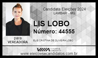 Candidato LIS LOBO 2024 - LAMBARI - Eleições