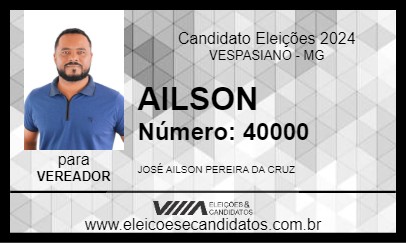 Candidato AILSON 2024 - VESPASIANO - Eleições