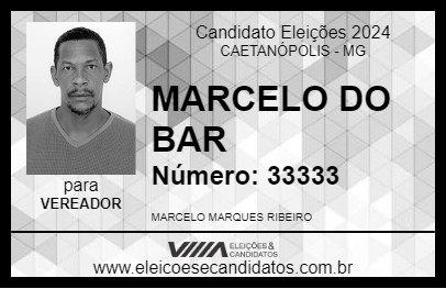 Candidato MARCELO DO BAR 2024 - CAETANÓPOLIS - Eleições