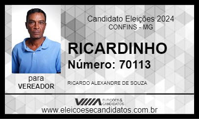 Candidato RICARDINHO 2024 - CONFINS - Eleições