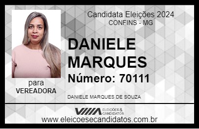 Candidato DANIELE MARQUES 2024 - CONFINS - Eleições