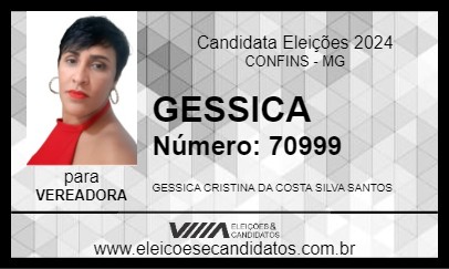 Candidato GESSICA 2024 - CONFINS - Eleições