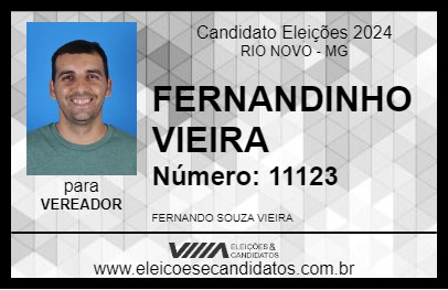 Candidato FERNANDINHO VIEIRA 2024 - RIO NOVO - Eleições