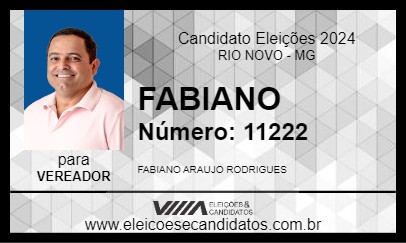 Candidato FABIANO 2024 - RIO NOVO - Eleições