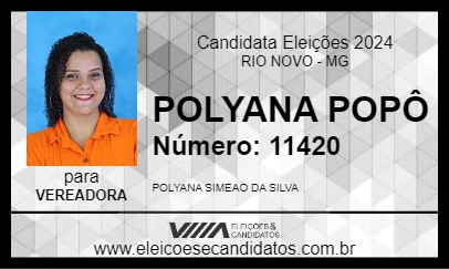 Candidato POLYANA POPÔ 2024 - RIO NOVO - Eleições