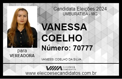 Candidato VANESSA COELHO 2024 - UMBURATIBA - Eleições