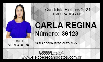 Candidato CARLA REGINA 2024 - UMBURATIBA - Eleições