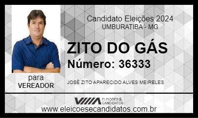 Candidato ZITO DO GÁS 2024 - UMBURATIBA - Eleições