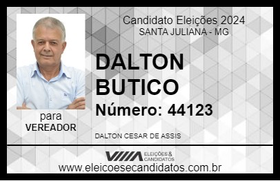 Candidato DALTON BUTICO 2024 - SANTA JULIANA - Eleições