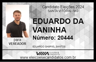 Candidato EDUARDO DA VANINHA 2024 - SANTA VITÓRIA - Eleições