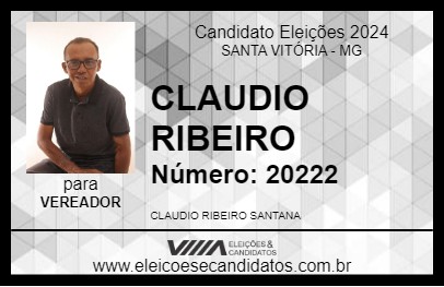 Candidato CLAUDIO RIBEIRO 2024 - SANTA VITÓRIA - Eleições