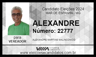 Candidato ALEXANDRE 2024 - MAR DE ESPANHA - Eleições