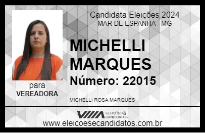 Candidato MICHELLI MARQUES 2024 - MAR DE ESPANHA - Eleições