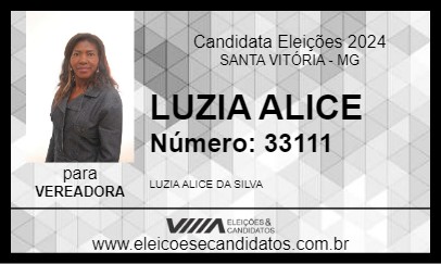 Candidato LUZIA ALICE 2024 - SANTA VITÓRIA - Eleições