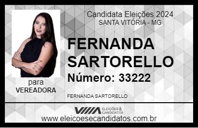 Candidato FERNANDA SARTORELLO 2024 - SANTA VITÓRIA - Eleições