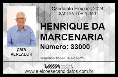 Candidato HENRIQUE DA MARCENARIA 2024 - SANTA VITÓRIA - Eleições