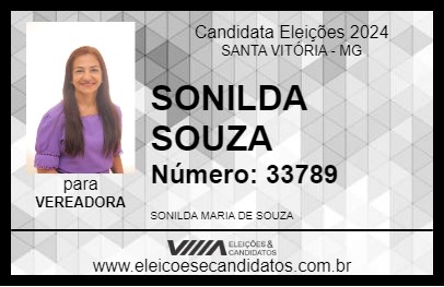 Candidato SONILDA SOUZA 2024 - SANTA VITÓRIA - Eleições