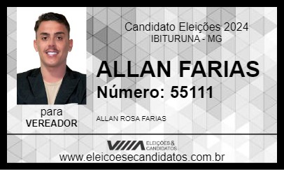 Candidato ALLAN FARIAS 2024 - IBITURUNA - Eleições