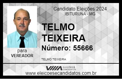 Candidato TELMO TEIXEIRA 2024 - IBITURUNA - Eleições