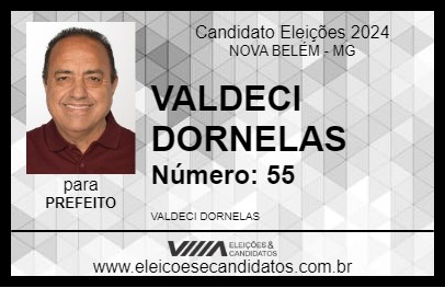 Candidato VALDECI DORNELAS 2024 - NOVA BELÉM - Eleições