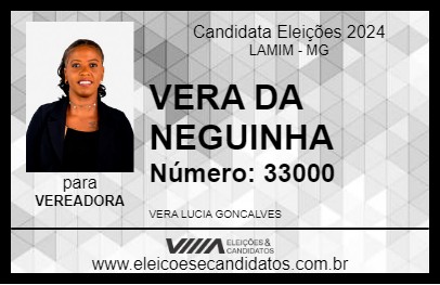 Candidato VERA DA NEGUINHA 2024 - LAMIM - Eleições