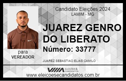 Candidato JUAREZ GENRO DO LIBERATO 2024 - LAMIM - Eleições