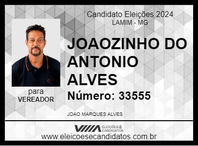 Candidato JOAOZINHO DO ANTONIO ALVES 2024 - LAMIM - Eleições