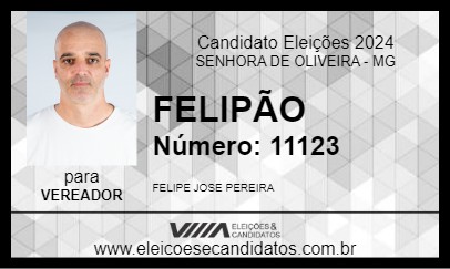 Candidato FELIPÃO 2024 - SENHORA DE OLIVEIRA - Eleições