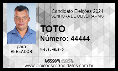 Candidato TOTO 2024 - SENHORA DE OLIVEIRA - Eleições