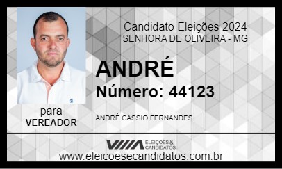 Candidato ANDRÉ 2024 - SENHORA DE OLIVEIRA - Eleições