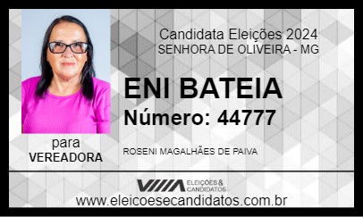 Candidato ENI BATEIA 2024 - SENHORA DE OLIVEIRA - Eleições