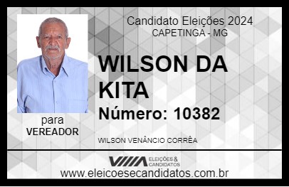 Candidato WILSON DA KITA 2024 - CAPETINGA - Eleições