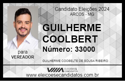 Candidato GUILHERME COOLBERT 2024 - ARCOS - Eleições