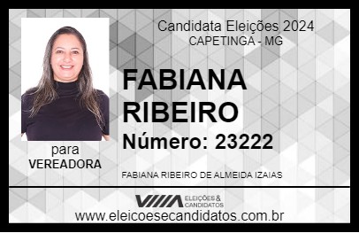 Candidato FABIANA RIBEIRO 2024 - CAPETINGA - Eleições