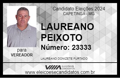 Candidato LAUREANO PEIXOTO 2024 - CAPETINGA - Eleições