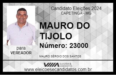 Candidato MAURO DO TIJOLO 2024 - CAPETINGA - Eleições