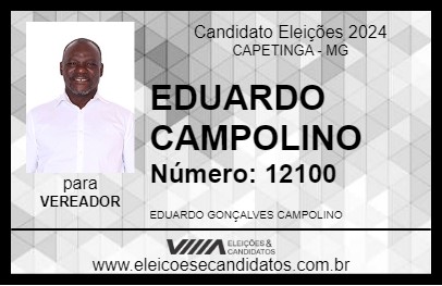 Candidato EDUARDO CAMPOLINO 2024 - CAPETINGA - Eleições