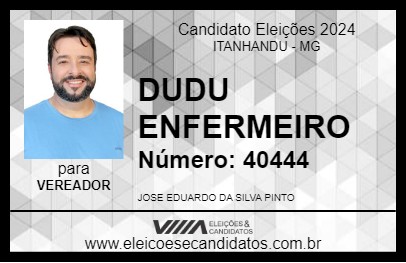 Candidato DUDU ENFERMEIRO 2024 - ITANHANDU - Eleições