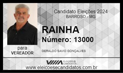 Candidato RAINHA 2024 - BARROSO - Eleições