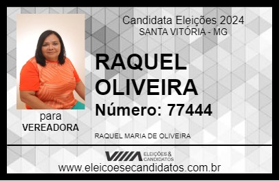 Candidato RAQUEL OLIVEIRA 2024 - SANTA VITÓRIA - Eleições