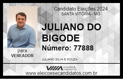 Candidato JULIANO DO BIGODE 2024 - SANTA VITÓRIA - Eleições